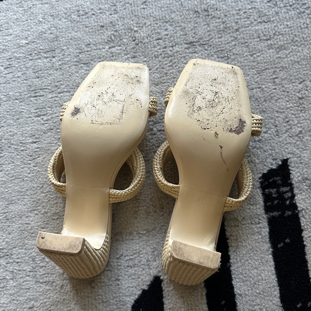 SIMKHAI Puffy Strap Raffia Sandals - Picture 12 of 15